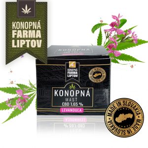 Konopná masť CBD 1.65 % levanduľa